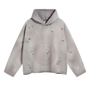 Sudadera con Capucha de Felpa Lavada al Ácido para Mujer, de Algodón Premium, Oversize, con Corte Relajado para Uso Casual y a la Moda - Product Image 5