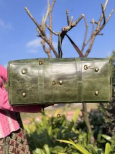 Latest Designer Crunch Leather <b>Luggage</b> Bags Multi Uses Handmade Bag Unisex Travel Bag <b>Big</b> Size Multi Use Stylish Duffel Bag - Product Image 4