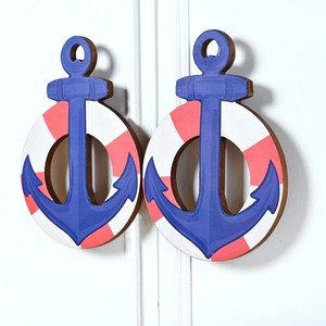 Tiradores y manijas náuticos modernos de madera de acacia hechos a mano para puertas, cajones, cómodas y armarios de cuarto de niños - Product Image 2