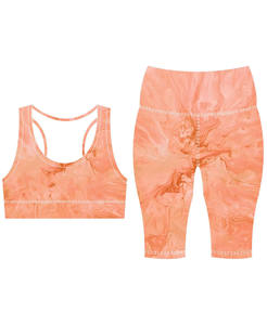 Ensemble de yoga sans couture pour femmes, respirant, antibactérien, séchage rapide, avec soutien-gorge de sport et short taille moyenne, coussinets de poitrine intégrés, vente en gros personnalisée - Product Image 1