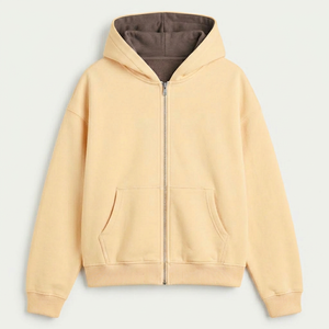 Sweat-shirts à fermeture éclair pour hommes, qualité supérieure, entièrement zippés, en molleton, avec logo personnalisé, service OEM, taille OEM, fabricant de marques privées - Product Image 2