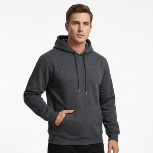 Sudadera de Cuello Redondo para Hombre, 100% Algodón, Color Sólido, Felpa, Corte Holgado Informal, con Bolsillo, para Invierno, Impresión Digital - Product Image 3