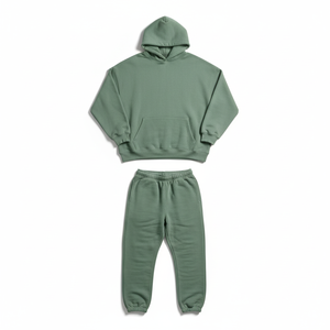 Men Hoodie Tracksuit <b>Set</b> Custom Logo Sweatshirt <b>Jogger</b> <b>Set</b> Casual Streetwear 2 Piece Tracksuit Cotton Fleece <b>Set</b> - Product Image 4