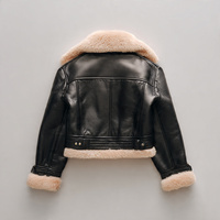 Veste en cuir et fourrure de luxe de haute qualité pour femmes