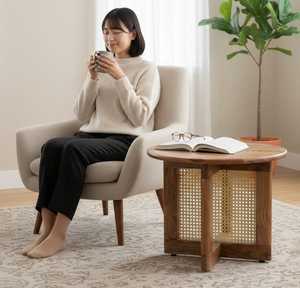 โต๊ะกาแฟไม้ดีไซน์เนอร์ พร้อมงานฝีมือทำมือที่เป็นเอกลักษณ์ สำหรับคอลเลกชันเฟอร์นิเจอร์ตกแต่งบ้านสไตล์ร่วมสมัย - Product Image 1