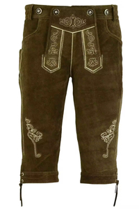 Bulk OEM Bavarian Lederhosen Men Traditional German Oktoberfest Genuine Leather Shorts - Product Image 5