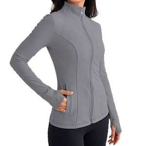 Women Yoga <b>Jacket</b> <b>Workout</b> Top Slim Fit Long Sleeve Gym Fitness Sportswear Breathable Quick Dry Stretch Fabric Women Yoga <b>Jacket</b> - Product Image 3