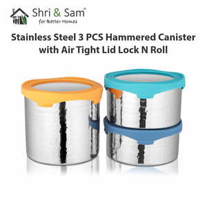 3ชิ้นกระป๋องตอกสแตนเลสที่มีฝาปิดแน่นและม้วนสำหรับเก็บขวดและขวดโหล - Product Image 4