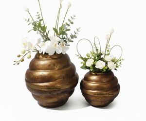 Juego de Jarrones de Metal Acanalado Negro Mate, Jarrón Decorativo Contemporáneo para Flores, Decoración Moderna y Minimalista para el Hogar, Hostelería y Bodas - Product Image 6