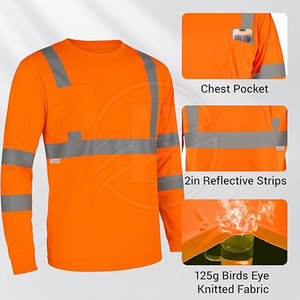 Camisa de Trabajo Reflectante de Alta Visibilidad, Impermeable, con Mangas Largas - Product Image 3