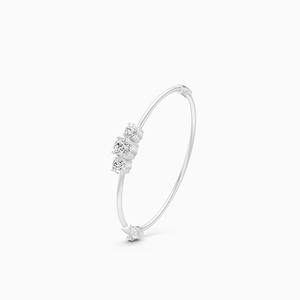 Bracelet solitaire rond audacieux serti de diamants de 3,00 carats en or jaune, blanc et rose 9 carats - Product Image 2