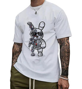 Camiseta de Alta Calidad Premium con Estampado Personalizado, 100% Algodón, Compresión 300g, Tejido de Punto, Cuello Redondo Holgado, Hombros Caídos, Manga Corta, Transpirable - Product Image 1