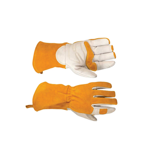 YEEHO Good Quality Anti <b>Slip</b> Durable Cattle Leather Safety Cuff Latex-Free Powder-Free 36cm Nitrile Foam Dipped Garden Gloves - Product Image 3