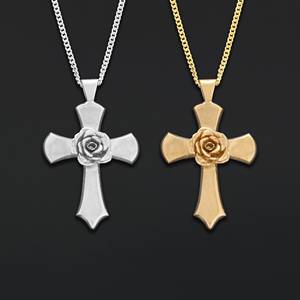 Colgante BOJ RCJ 005 Victoriano Personalizado Rosacruz Hecho a Mano en Plata de Ley, Cruz de la Rosa, Símbolo Alquímico, Precio Bajo en Oferta - Product Image 2