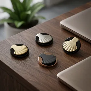 Tiradores Decorativos Redondos de Lujo con Diseño de Concha de Vieira y Perillas para Cajones y Armarios, Ideales para Cajones, Cocinas, Baños y Herrajes de Muebles - Product Image 4