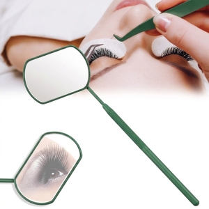 Professional Rectangular Wide View Eyelash Extension Mirror Stainless Steel Lash Inspection Mirror Detachable Handle Beauty - Product Image 3