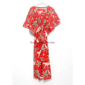 Nouvelle arrivée : robe kaftan en coton pour femmes grandes tailles, style vintage imprimé, manches courtes et légères, tenue de plage estivale, coupe ample. - Product Image 4