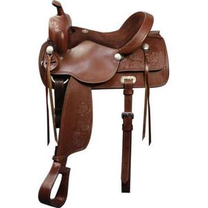 Selle d'équitation anglaise en cuir véritable résistante aux intempéries, selle de course de haute qualité, selle vintage lourde - Product Image 1