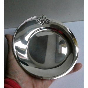 Assiette de service en acier inoxydable, vaisselle pour servir les aliments, sous-assiette, au prix le plus bas, finition brillante, fabriquée par un fabricant indien - Product Image 5