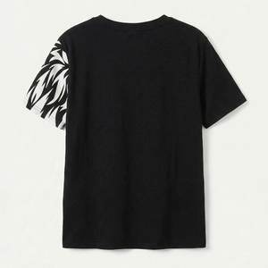 Wholesale Custom Printed Logo <b>Black</b> High Quality 100% Cotton Polyester Men's Vintage Half Sleeve <b>T</b>-<b>shirt</b> Plain Highstreet <b>Shirts</b> - Product Image 2