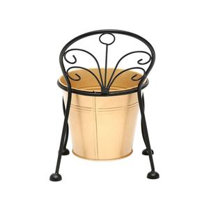 Support de plante en métal avec seau amovible, support décoratif pour pot de fleurs en fer, support de plante pour jardin intérieur et extérieur, décoration de la maison, 20 cm - Product Image 3