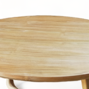 Mesa Redonda de Teca para Restaurante, Cuatro Plazas, Aspecto Natural, para Muebles de Hogar y Decoración de Jardín - Product Image 6