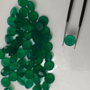 Ónix Verde Natural de 8MM, Corte Brillante Redondo, Gema Suelta de la Mejor Calidad para Joyería, Gemas de Red Mountain - Product Image 4