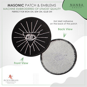 Masonic All Seeing Eye Embroidered <b>Sew</b>/Iron on Patch Badge - Product Image 2