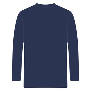 Camiseta de Manga Larga Azul Oscuro con Bordado Chenille de la Hermandad Griega Divine Nine, Orgullo Universitario, Logotipo Personalizado, para Estudiantes de HBCU - Product Image 3