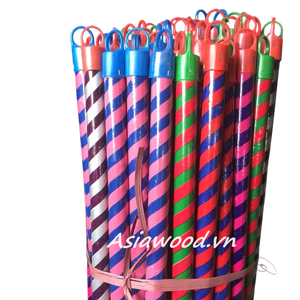 Vietnam Wholesale PVC Plastic Eucalyptus Wood Broom Handle 2 in 1 Rotatable ASIA WOOD <b>Small</b> Factory Price Bulk Packing - Product Image 1