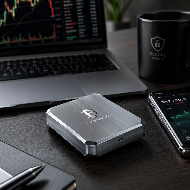 Secure Hardware Wallet with CNC Machined Aluminum Casing, Crypto Cold Storage for Investor