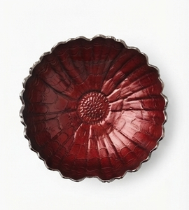 Bol émaillé en relief de fleur en aluminium Premium Vantage bol d'écrou en émail gaufré poli brillant fantaisie pour vaisselle et vaisselle - Product Image 3