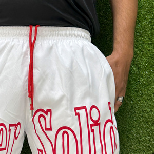 <b>Men's</b> <b>White</b> High Street Anti-Wrinkle Breathable Drawstring Waist Casual Sport <b>Shorts</b> - Product Image 4