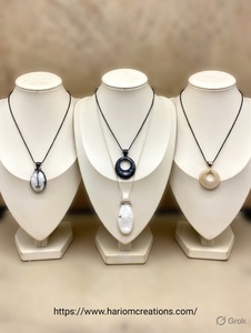 Collar de Macramé Hecho a Mano al por Mayor, Colgante de Perla de Agua Dulce, Cadena de Cuerda Ajustable, Estilo Budista, Joyería Unisex - Product Image 4