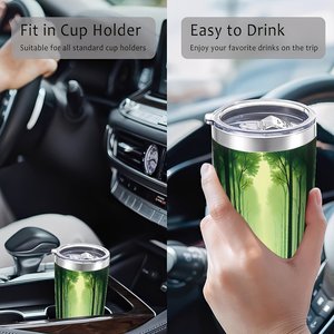20oz Stainless Steel Tumbler Double Wall Insulated <b>Cold</b> Drink <b>Cup</b> Outdoor Use - Product Image 4