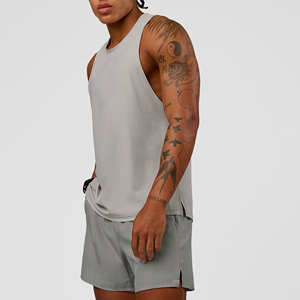 Wholesale High Quality Fitness Bodybuilding Undershirt Gym tank Tops Mens Singlet Men Cotton Vests - Product Image 2