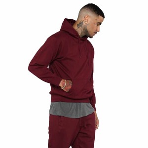 Conjunto Deportivo de Invierno para Hombre, de Alta Calidad, con Capucha, Casual, de Color Sólido, Manga Larga, Dos Piezas, 100% Algodón, Ligero - Product Image 3