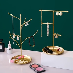 Soporte Minimalista para Joyas con Múltiples Brazos de Gancho, Bandeja de Almacenamiento, Organizador de Collares Antienredos, Exhibidor Decorativo que Ahorra Espacio - Product Image 2