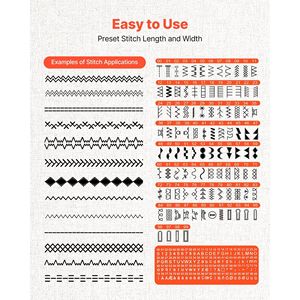 Máquina de Coser Eléctrica Computarizada de 200 Puntadas con Pantalla LCD, Luz LED, Marco Metálico Resistente, Pedal y Diseño Digital - Product Image 3