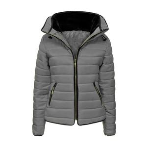 Chaqueta acolchada de Invierno para mujer a prueba de viento de alta calidad, logotipo personalizado, estampado informal, cierre de cremallera, Burbuja de talla grande, poliéster para adultos - Product Image 1