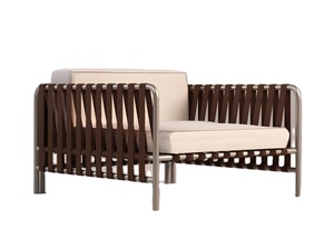 Sillón Moderno con Estructura Metálica, de Lujo, para Jardín, Hogar, Balcón, Restaurantes y Hoteles, para Interiores y Exteriores - Product Image 2