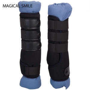 Bottes d'écurie pour chevaux de haute qualité avec coque extérieure en néoprène, super efficaces pour prévenir la surchauffe des pattes avant et arrière - Product Image 4