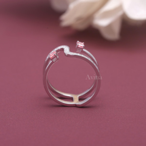IGI Certified Lab Grown Diamond <b>Open</b> Wrap <b>Ring</b> 18K White / Rose / Yellow Gold Double Band Bypass <b>Ring</b> with Emerald Cut Diamonds - Product Image 5