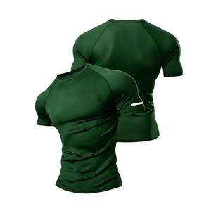 Camiseta Deportiva de Compresión para Hombre, Manga Corta, para Entrenamiento Atlético, Gimnasio, Fitness, Running, Ejercicio, Secado Rápido, Ligera - Product Image 1