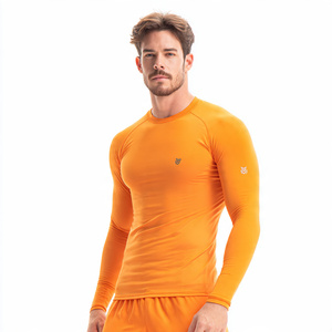 Compression Sublimation Rash Guard Men Workout Athletic Wear Shirt Compression Shirts Long Sleeve Workout Tight T Shirts Men's - Product Image 3