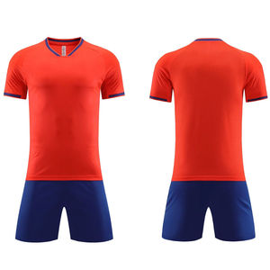 Uniforme de Fútbol para Niños, Conjunto de Camiseta de Manga Corta con Cuello en V, Poliéster que Absorbe la Humedad, para Todas las Temporadas, Ropa Unisex para Niños - Product Image 3