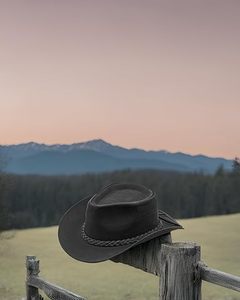Genuine Leather Unisex Casual Style Short Brim Elegant Travel Outdoor <b>Hat</b> Wholesale Trending Apparel Top High Quality 4 Seasons - Product Image 3