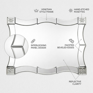 Elegante Espejo Decorativo de Estilo Barroco Veneciano |   Espejo de Pared de Estilo Antiguo Premium para Sala de Estar y Diseño Interior Vintage - Product Image 5