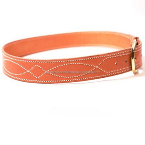 Ceinture décontractée en cuir pour hommes de qualité supérieure, couture fantaisie, styliste, mode décontractée, finition noir ou beige, cuir véritable - Product Image 3