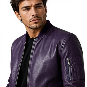 Veste en cuir de mouton Ever Glow pour homme, coupe ajustée, décontractée, respirante, imperméable, réversible, coupe-vent, écologique, taille plus - Product Image 3